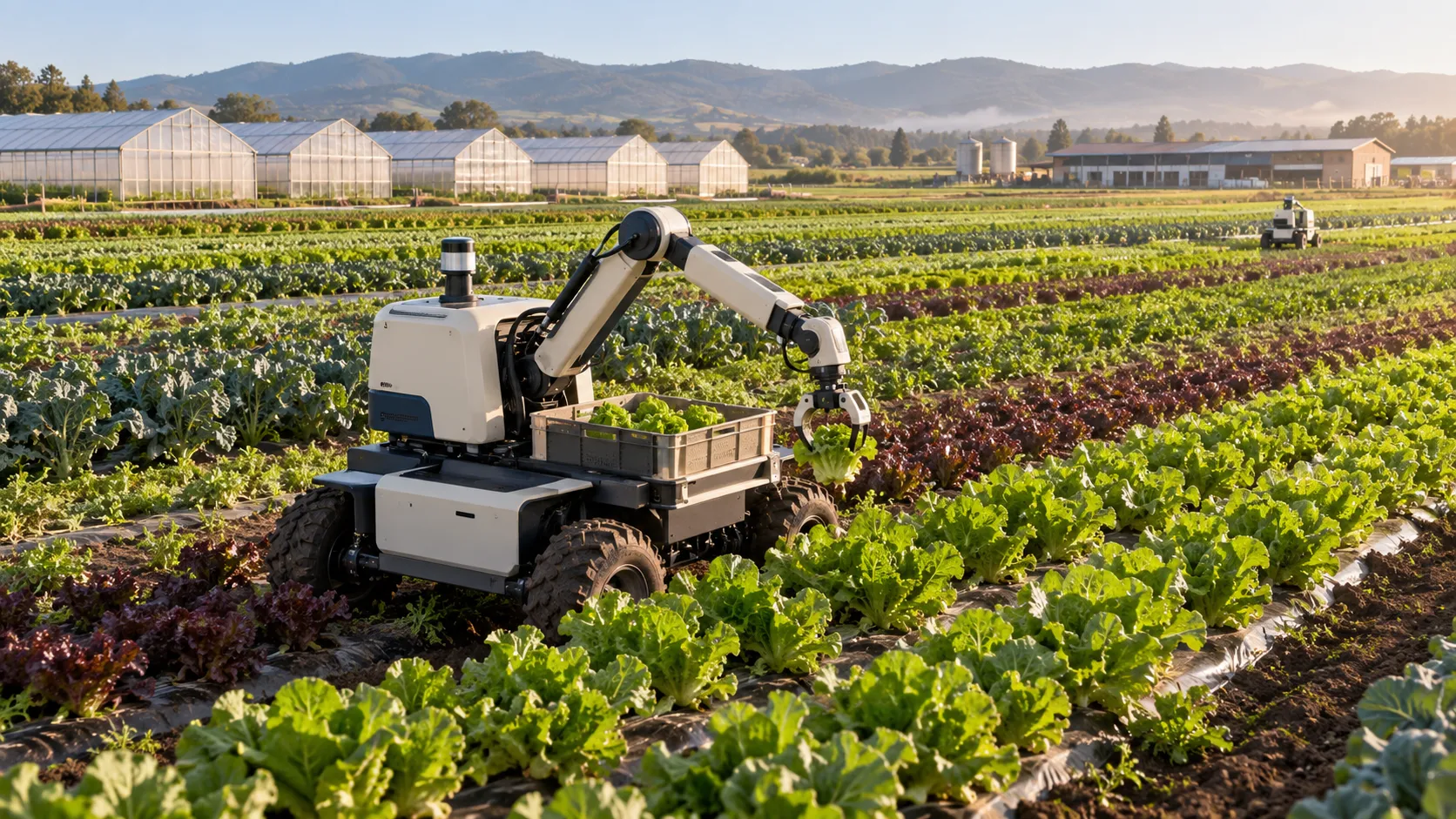 Concept of agricultural robots supporting production automation across large fields and greenhouses